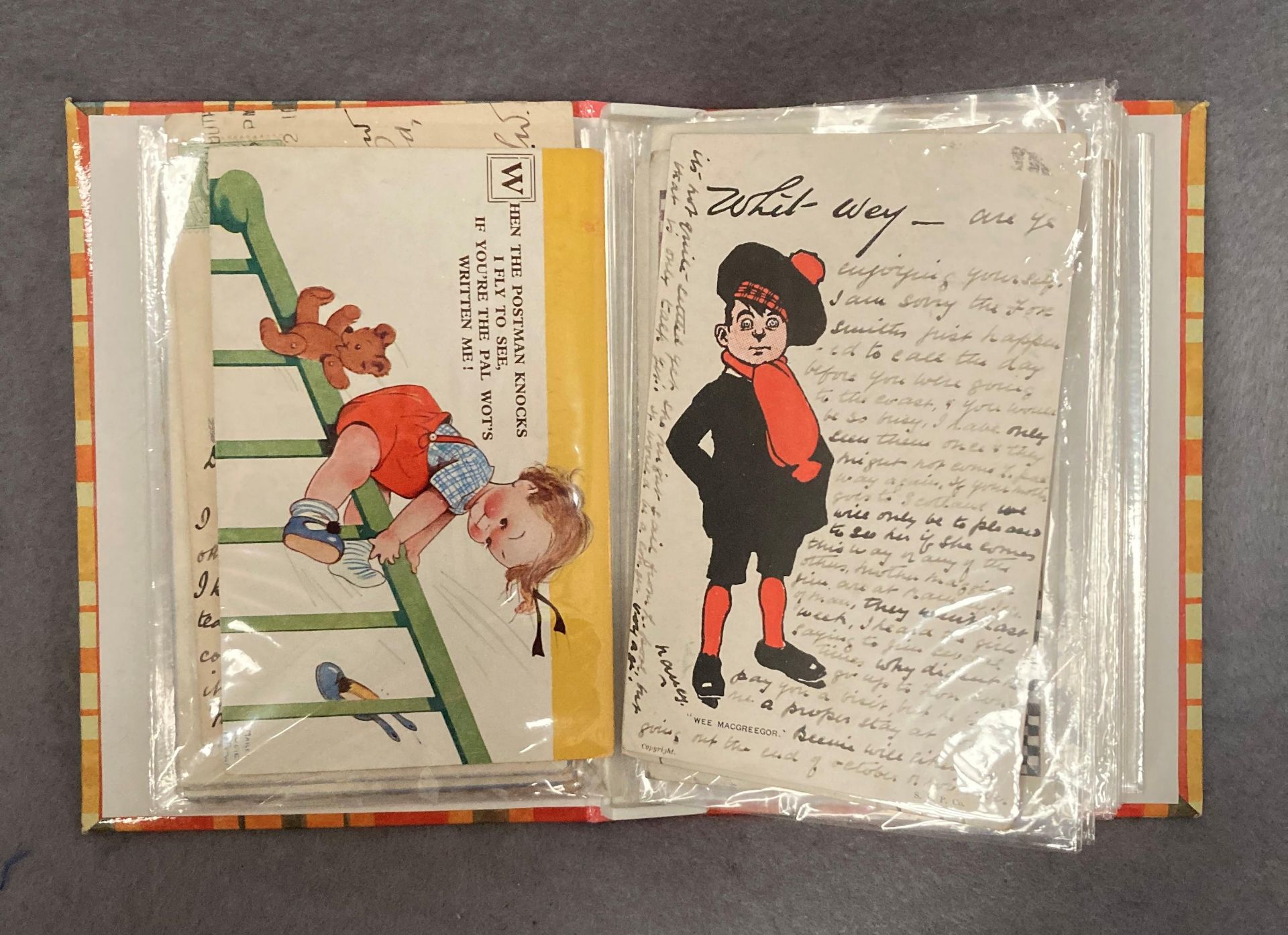 A small postcard album containing fifty nine postcards humorous, - Image 2 of 5