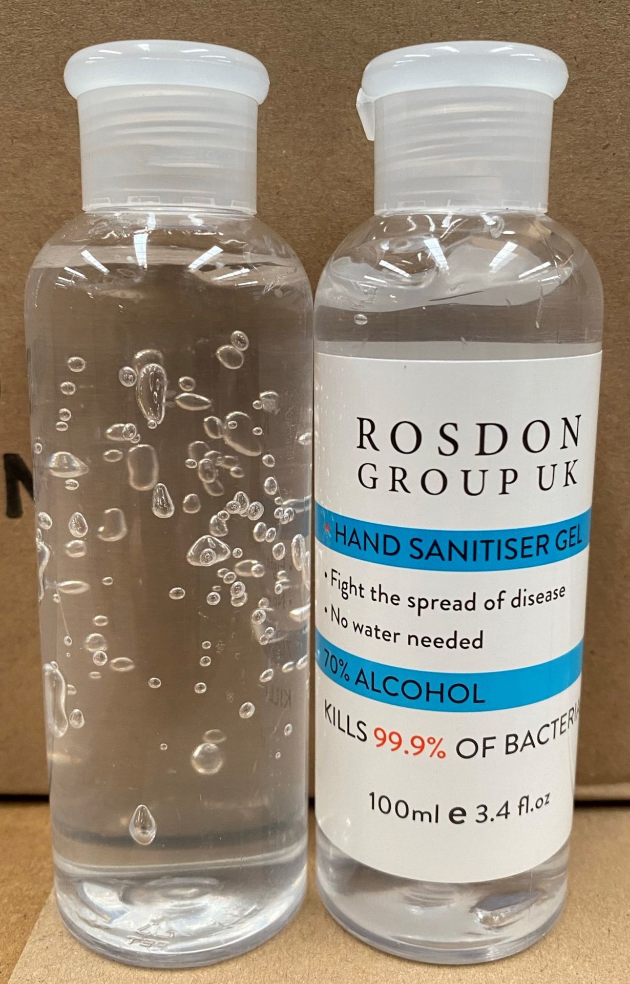 192 x 100ml Rosdon Group Hand Sanitiser Gel (Assorted labelled and unlabelled) (1 outer box)