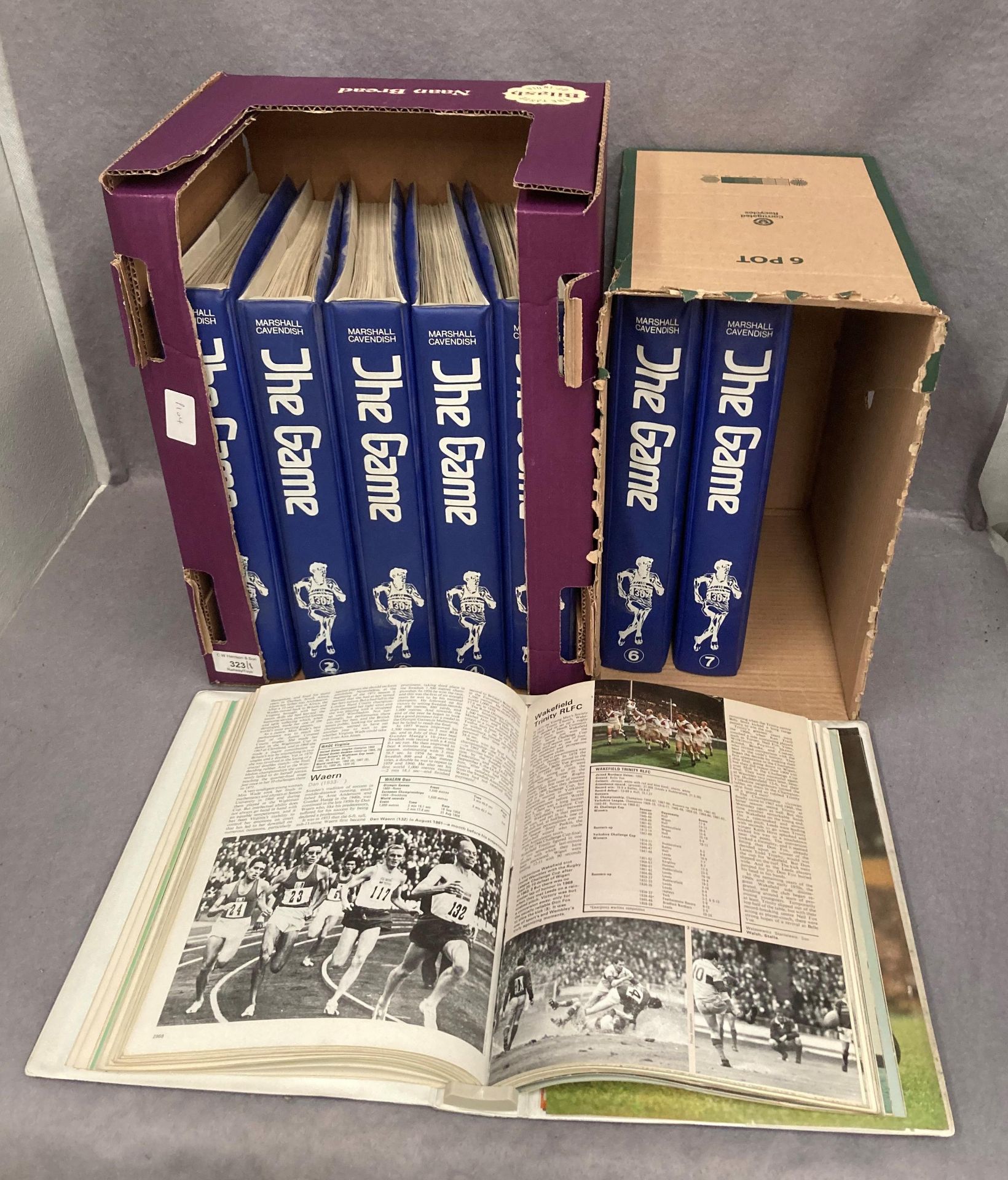 Eight blue plastic folders containing the Marshall Cavendish Encyclopedia of World Sports magazines - Image 2 of 4