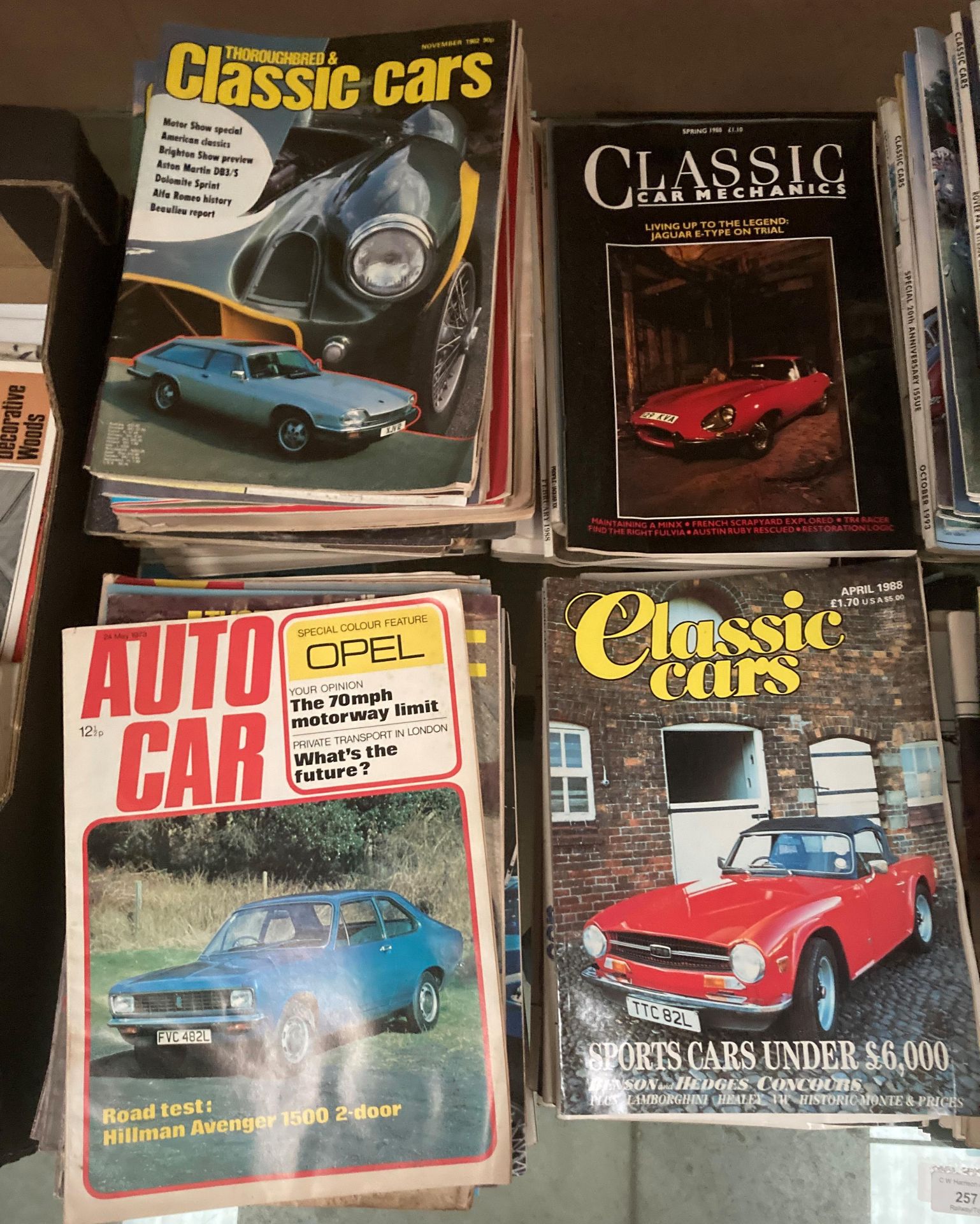 Contents to eight stacks - a quantity of vintage car magazines, - Image 2 of 3