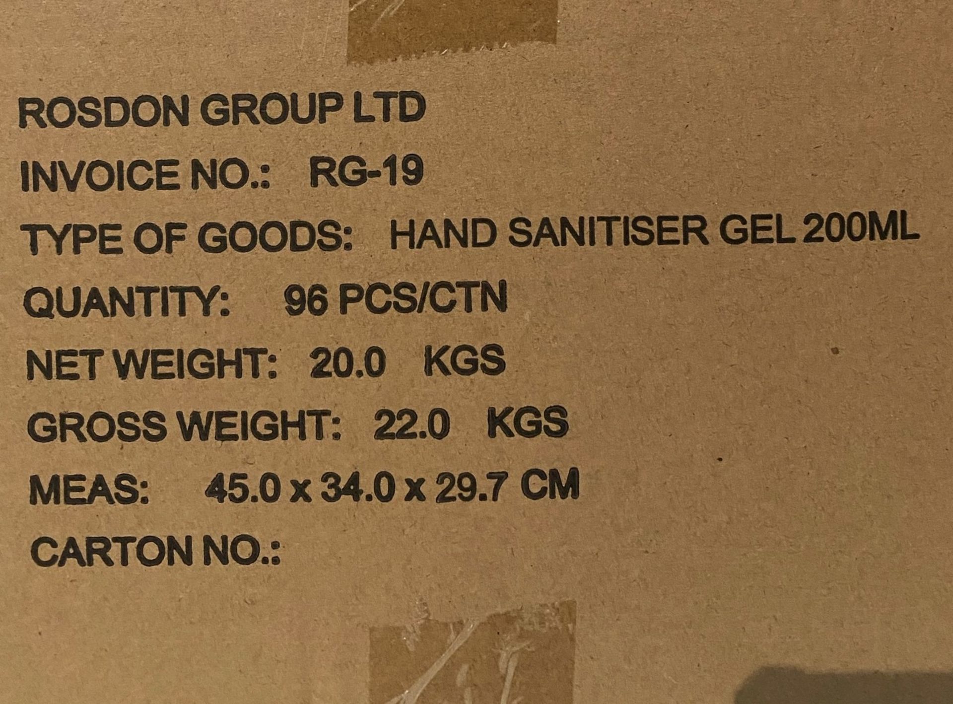 96 x 200ml flip top bottles of Rosdon Group UK hand sanitiser (Unlabelled clear plastic bottles) - - Image 4 of 4