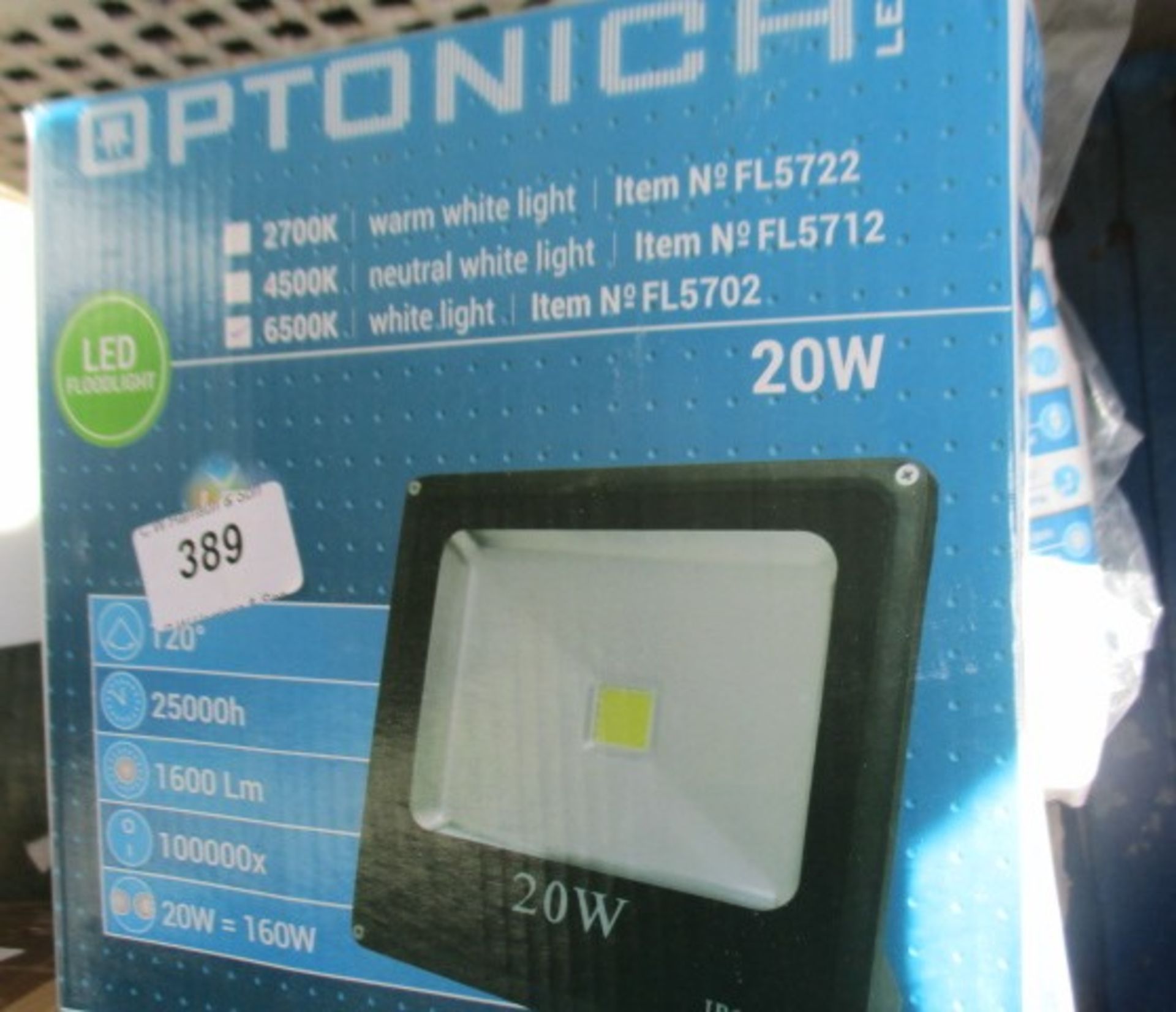 4 x 20 watt daylight LED floodlights