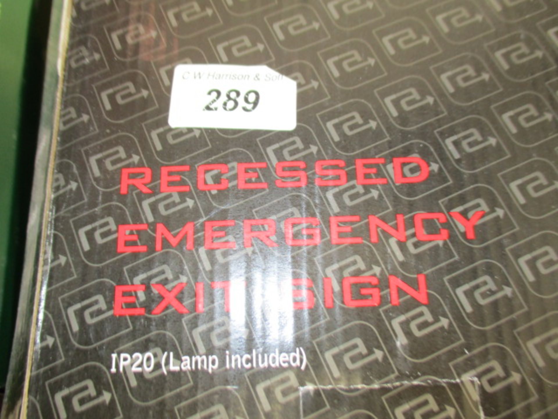 5 x recessed emergency exit signs