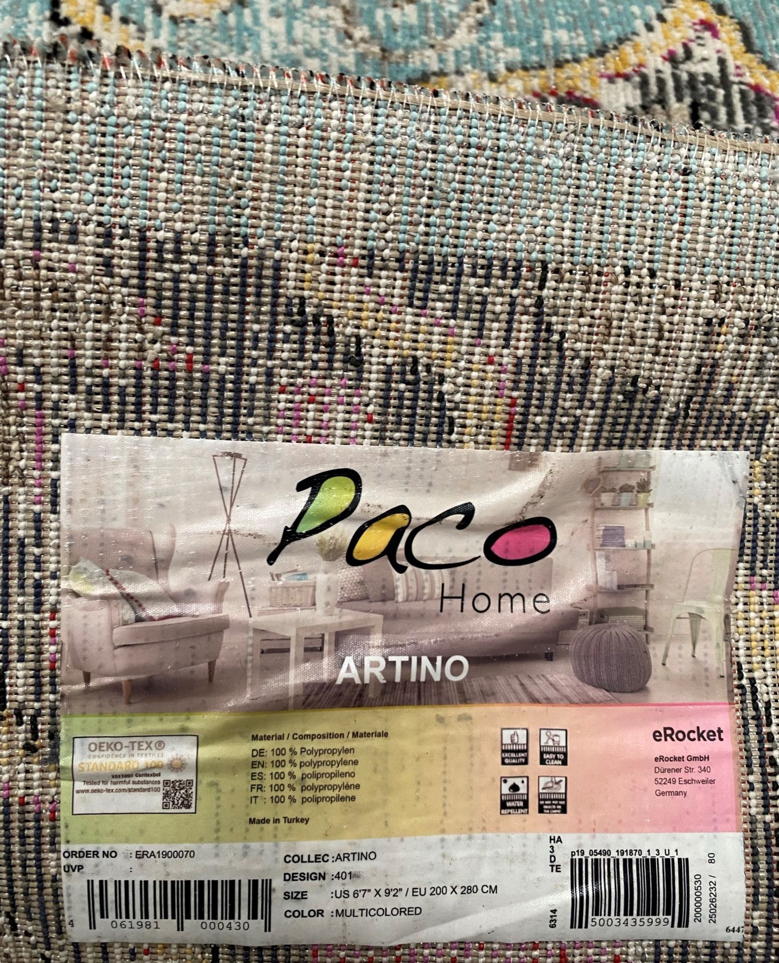 A Paco Home Artino multicoloured rug - 200 x 280cm - Image 2 of 2