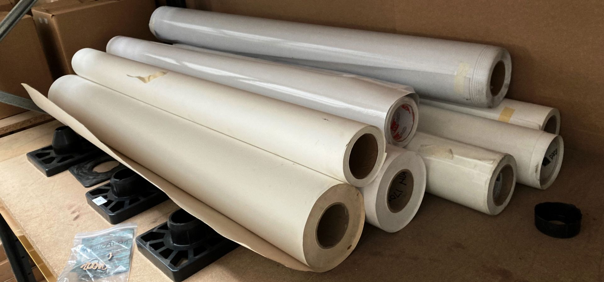 7 x assorted part rolls of synthetic poster paper