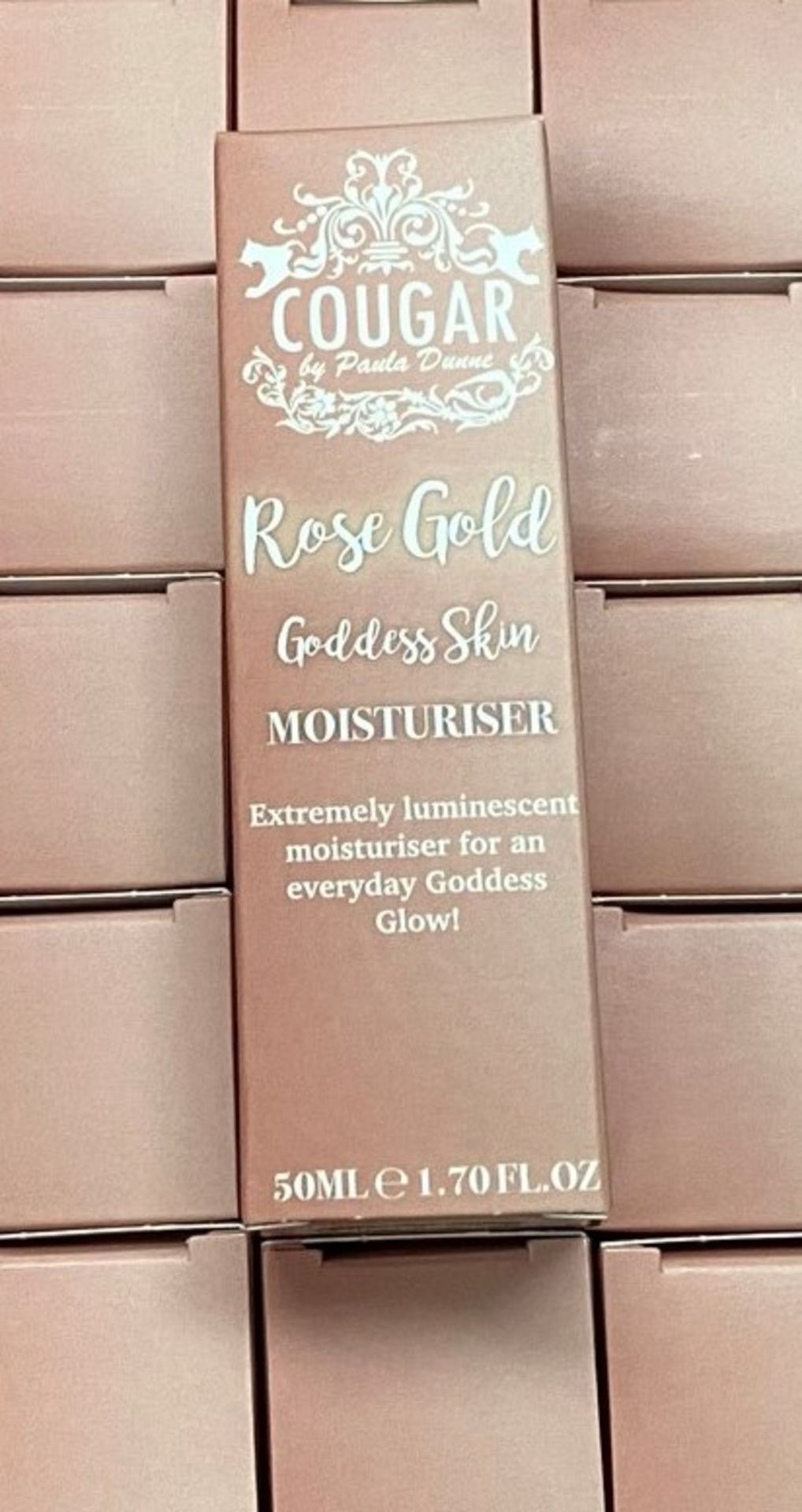 110 x Cougar Rose Gold Goddess Skin Moisturiser (50ml) - 2 outer boxes