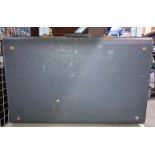 Large grey fibre suitcase