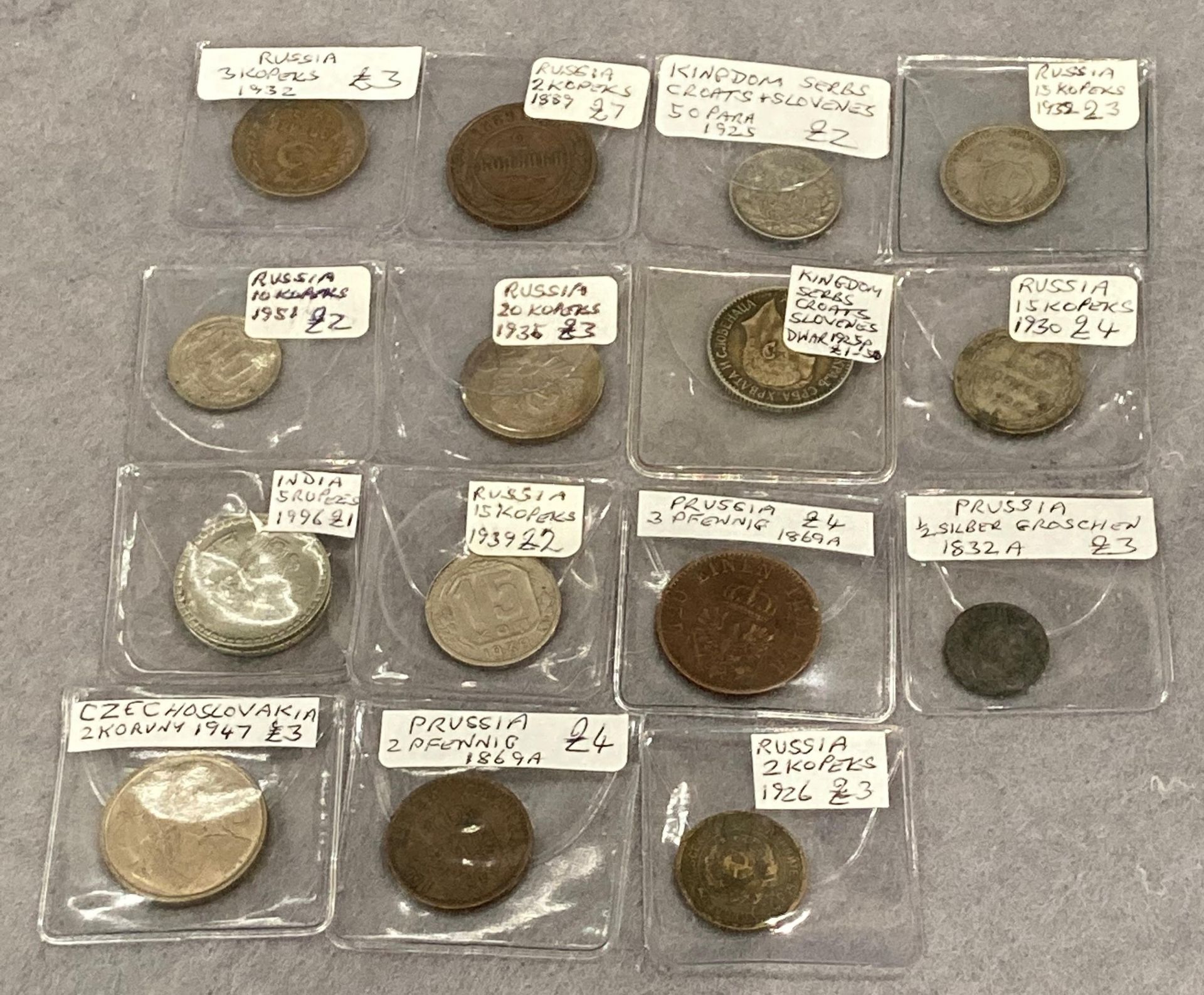 Collection of 19th & 20th century Russia and Prussia coins