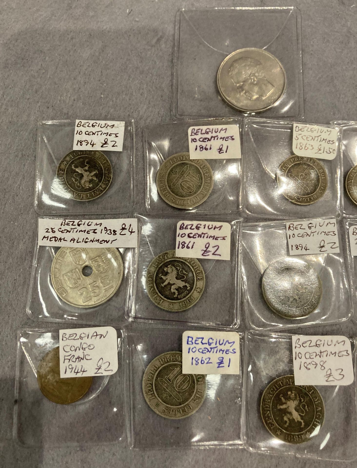 Collection of 19th & 20th century Belgium & Belgian Congo coins - Image 2 of 3