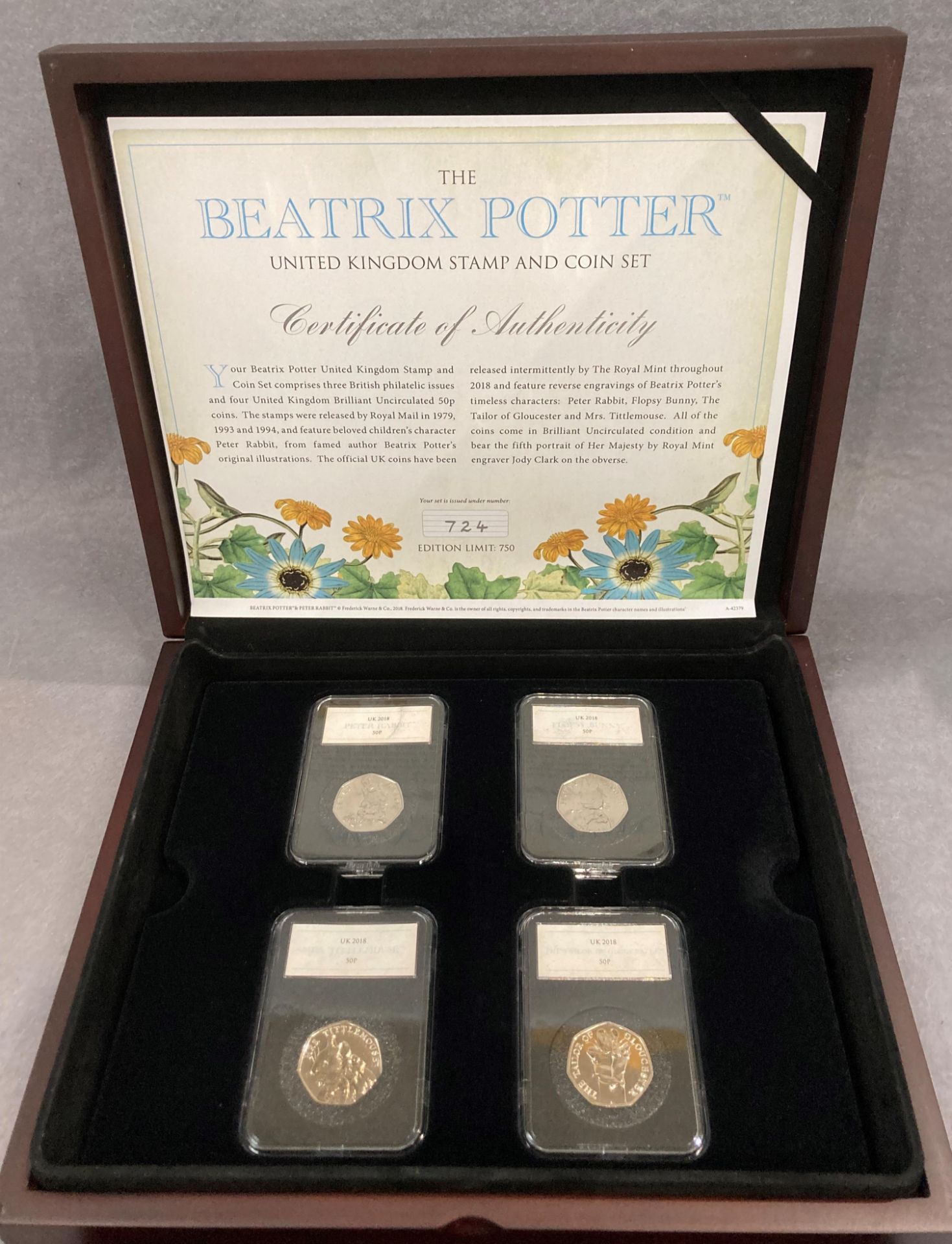 Boxed Beatrix Potter 2018 coin & stamp presentation set - Image 2 of 3