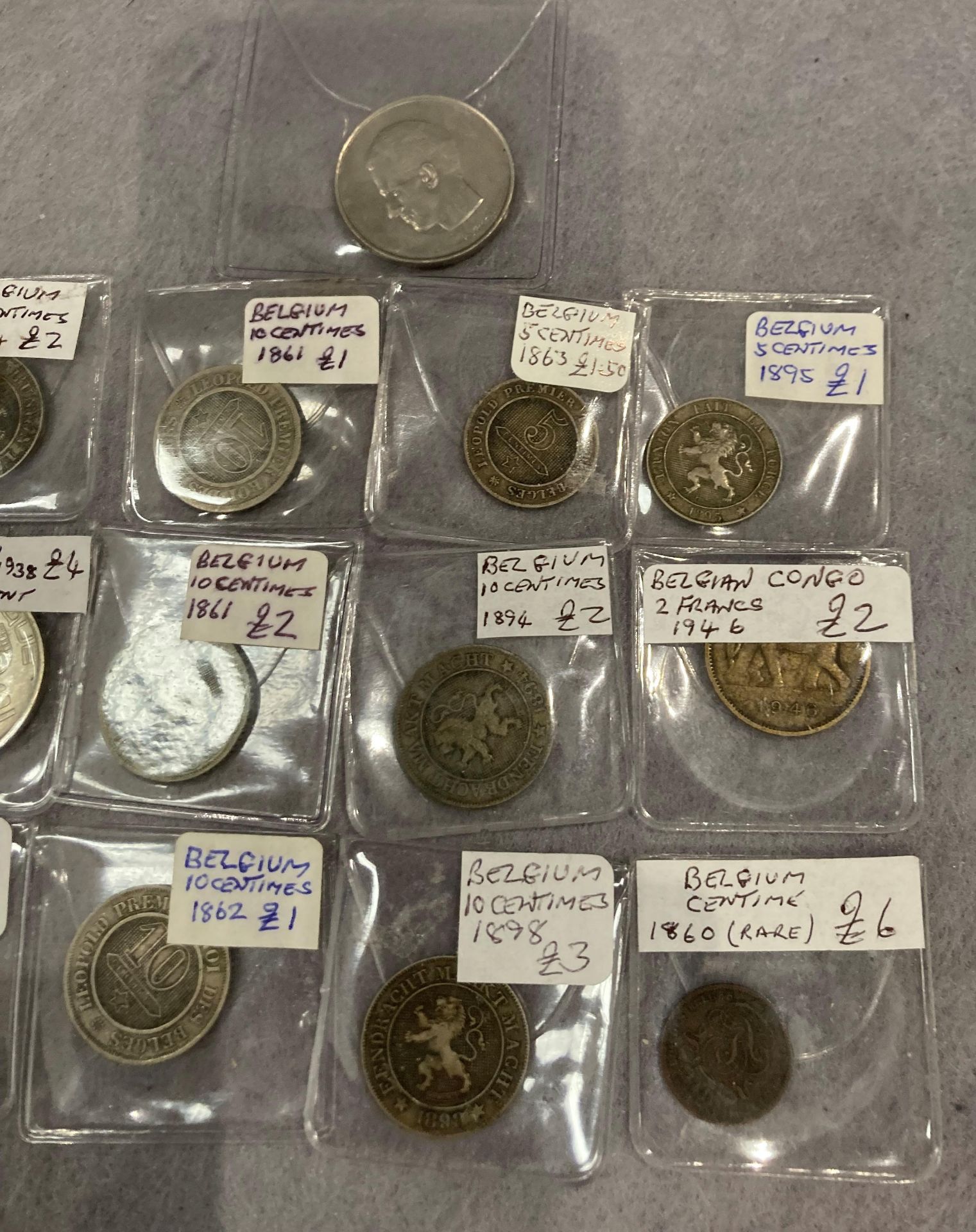 Collection of 19th & 20th century Belgium & Belgian Congo coins - Image 3 of 3