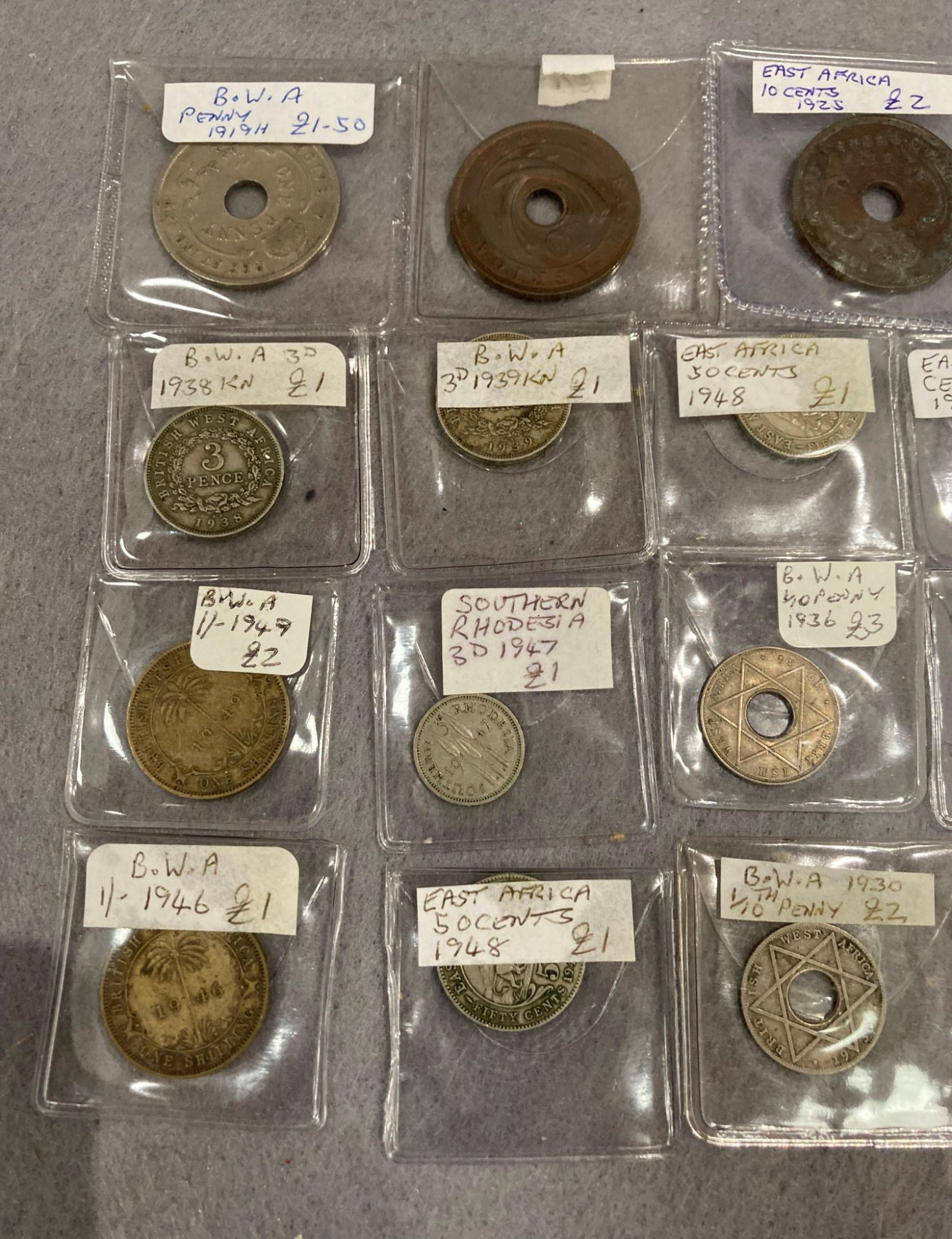 Collection of British West Africa and East Africa coins - Image 2 of 3
