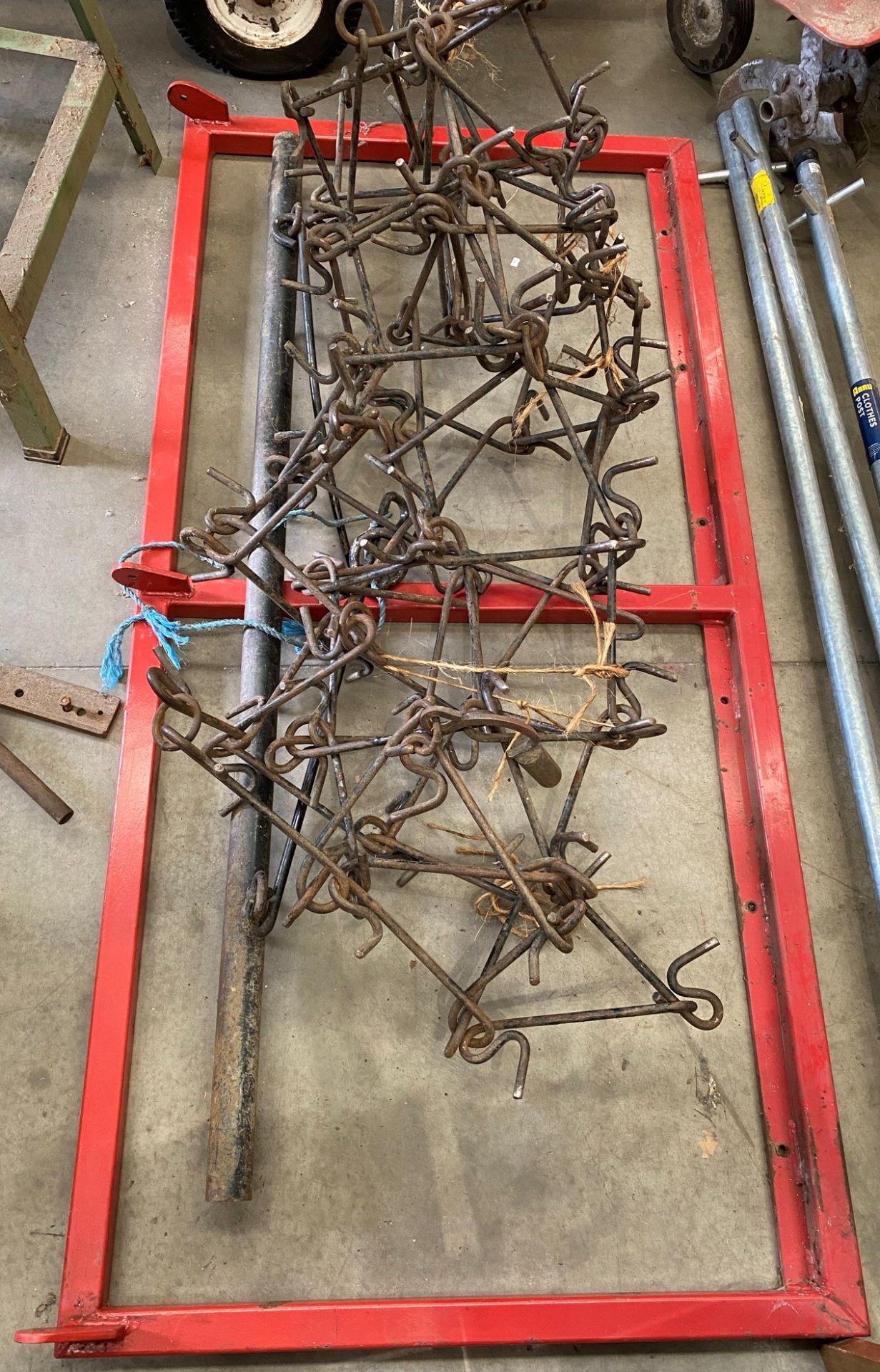 A DW TOMLIN MOUNTED CHAIN HARROW (2 section) with the chain - each section 2m x 1m *Please note, - Image 2 of 2