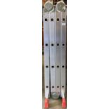 An EN131 16 rung aluminium multi use ladder