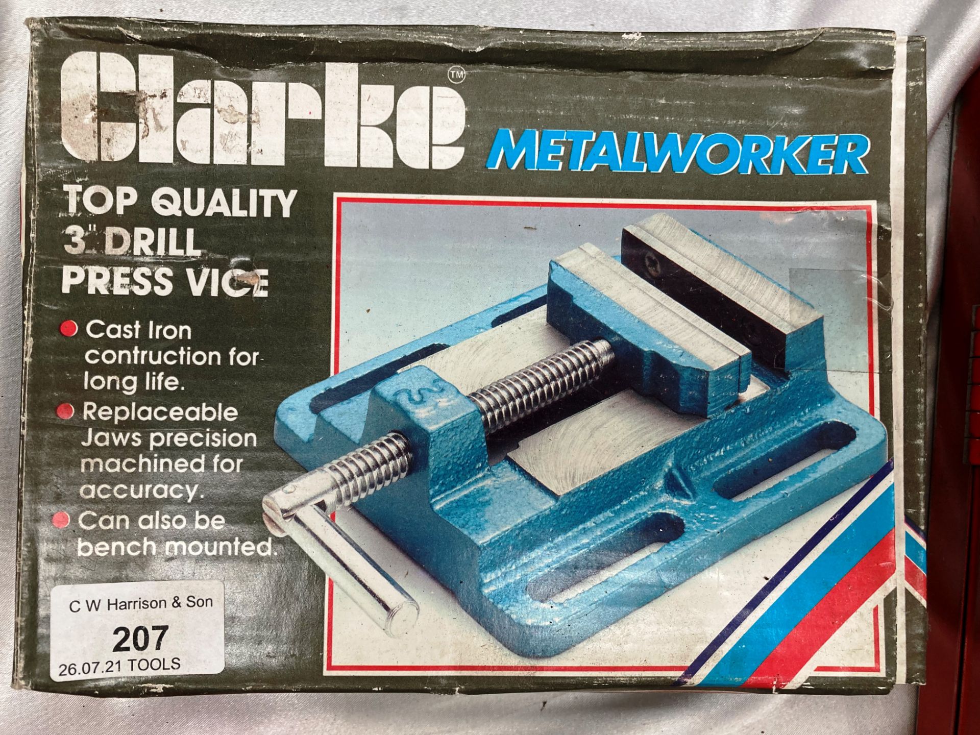 A Clarke Metalworker 3" drill press vice (still boxed)