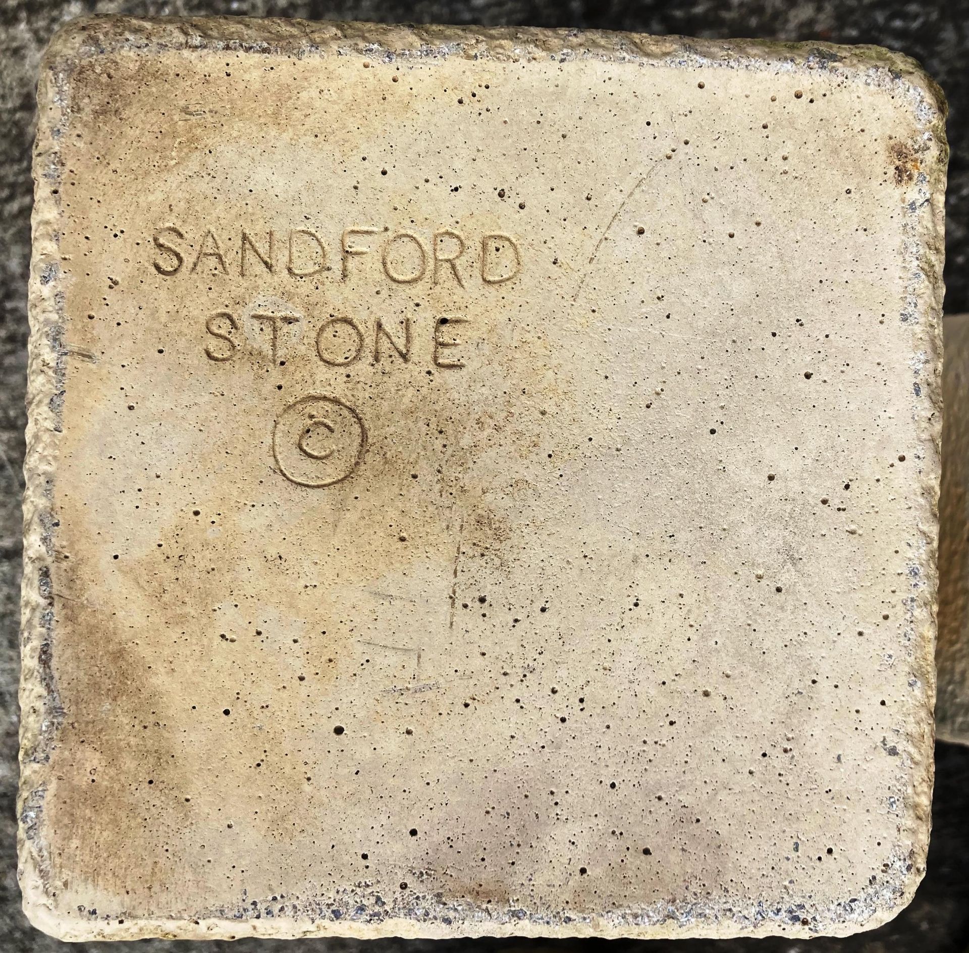 Four Sandford Stone composition stands each 16 x 16 x 24cm high - Image 2 of 2