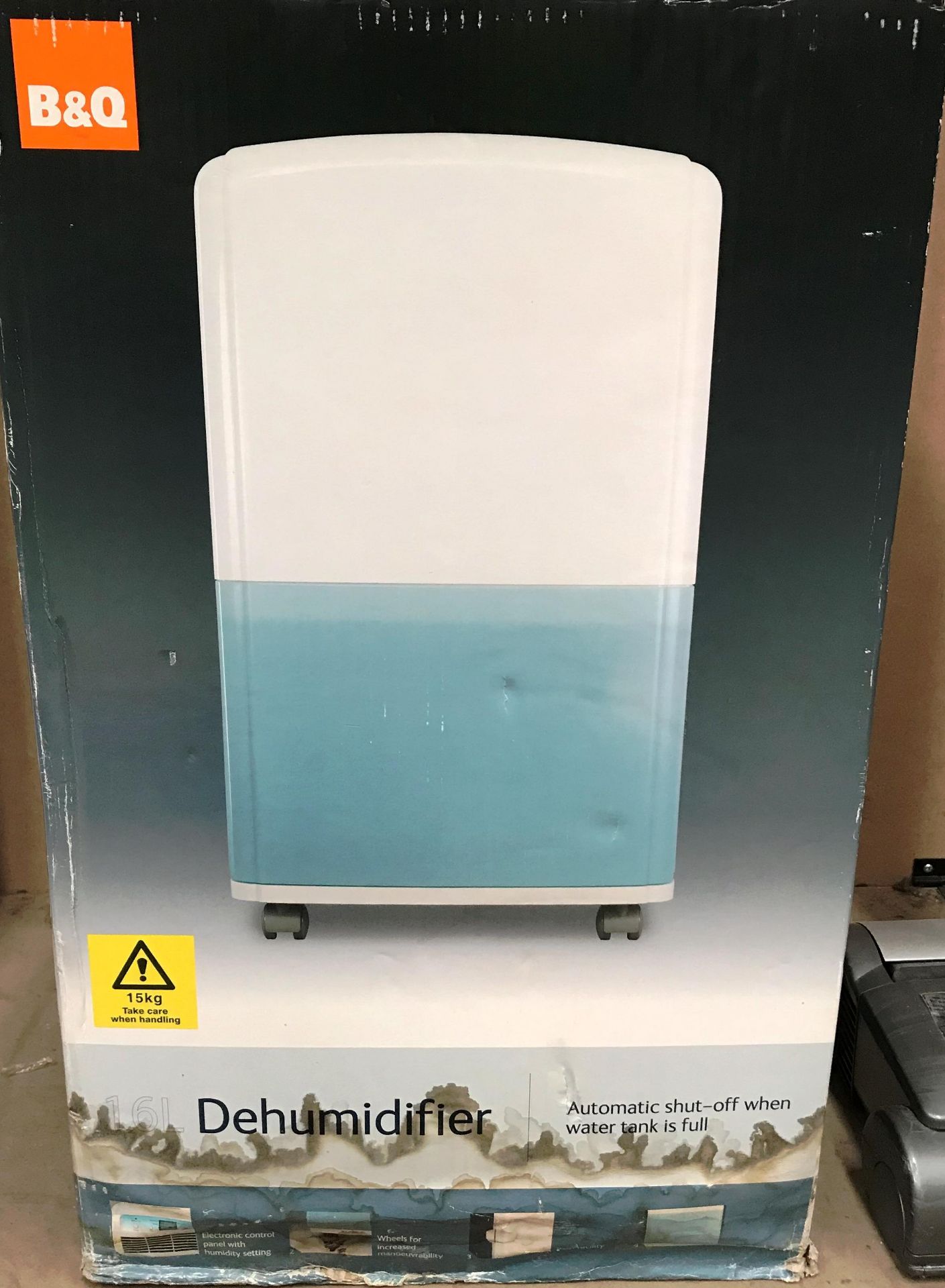 A B&Q dehumidifier (boxed)