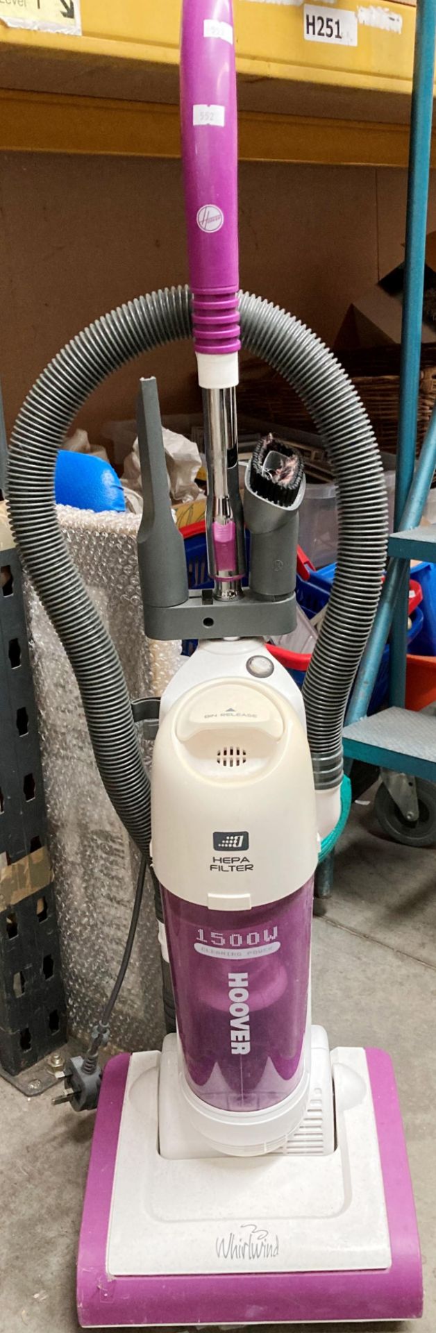 A Hoover 1800w whirlwind upright vacuum cleaner