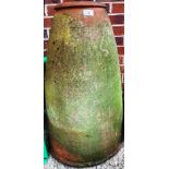 A large terracotta planter (badly cracked) 75cm high - John Matthews - Royal Potter Weston Super