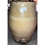 Beige ceramic beer barrel 36cm high
