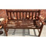 Wood garden bench 128cm long