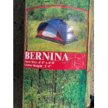 A Bernina 6'9" and 4'9" (1-2 person) dome tent - centre height 3'4"
