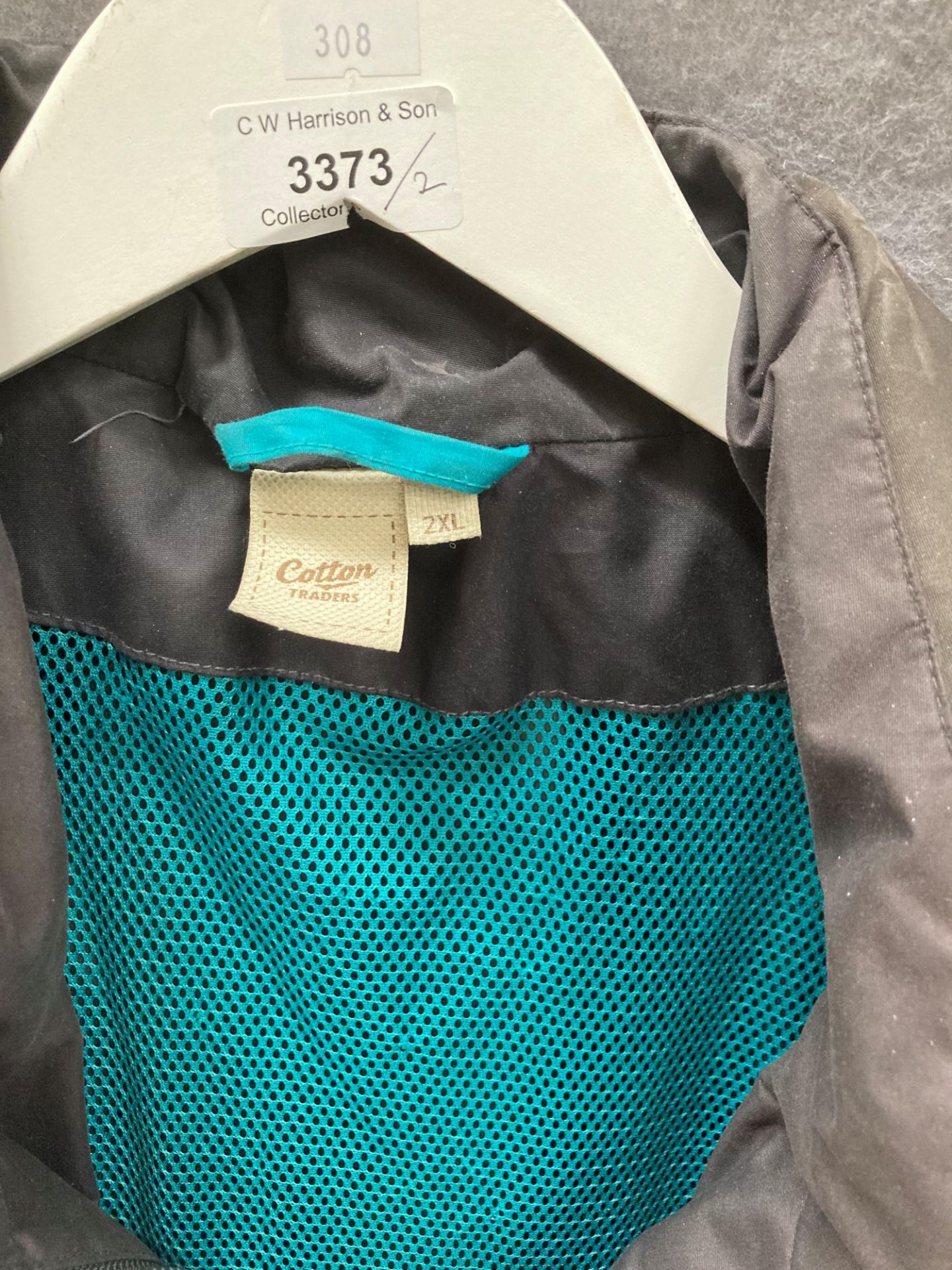 A Cotton Traders turquoise/dark grey outdoor coat, - Image 2 of 3