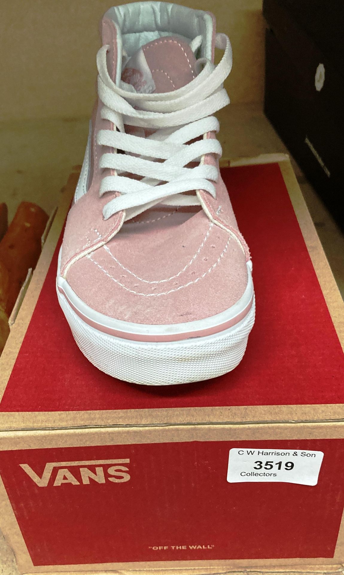 A pair of Vans Off The Wall pink pumps size 3½