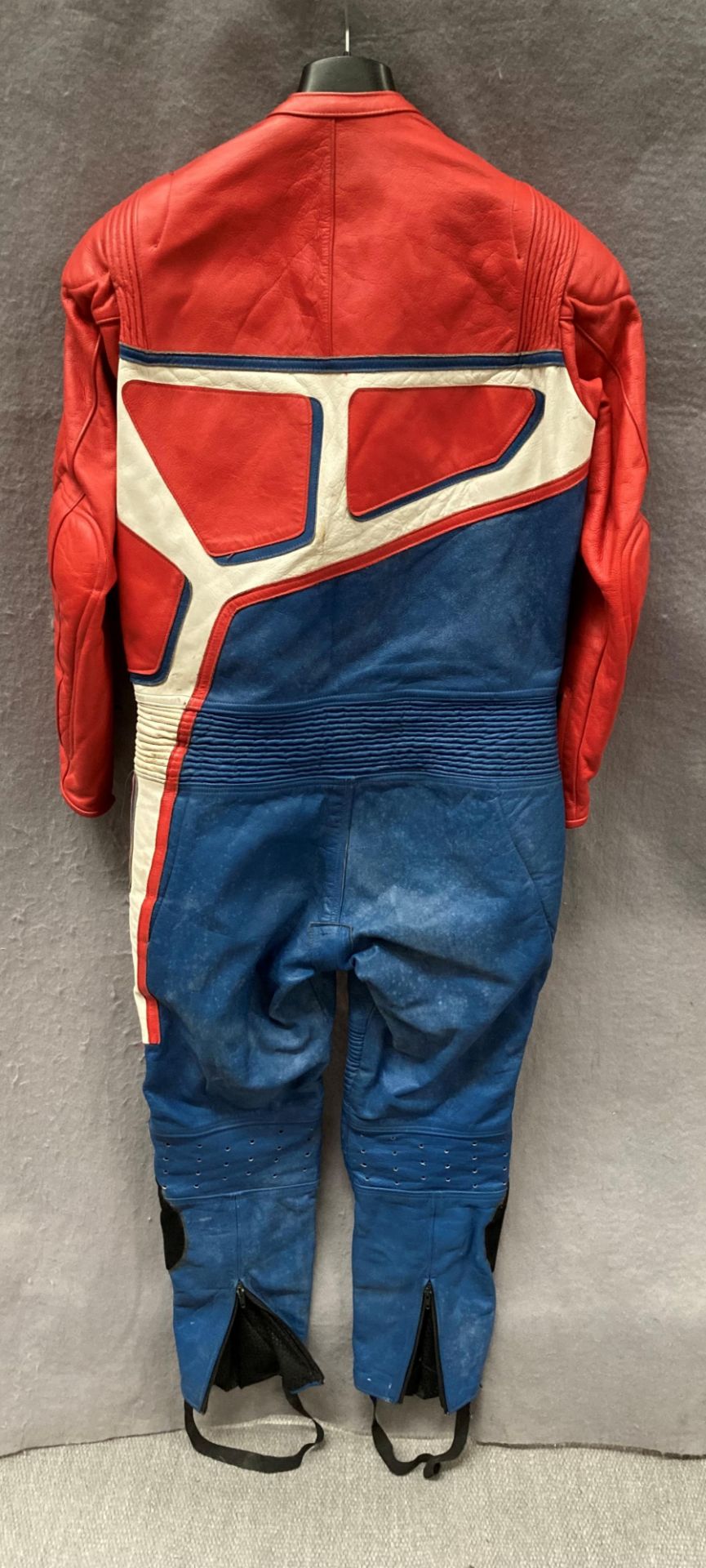 Vintage TT leathers motorbike suit/leathers in red, - Image 3 of 3