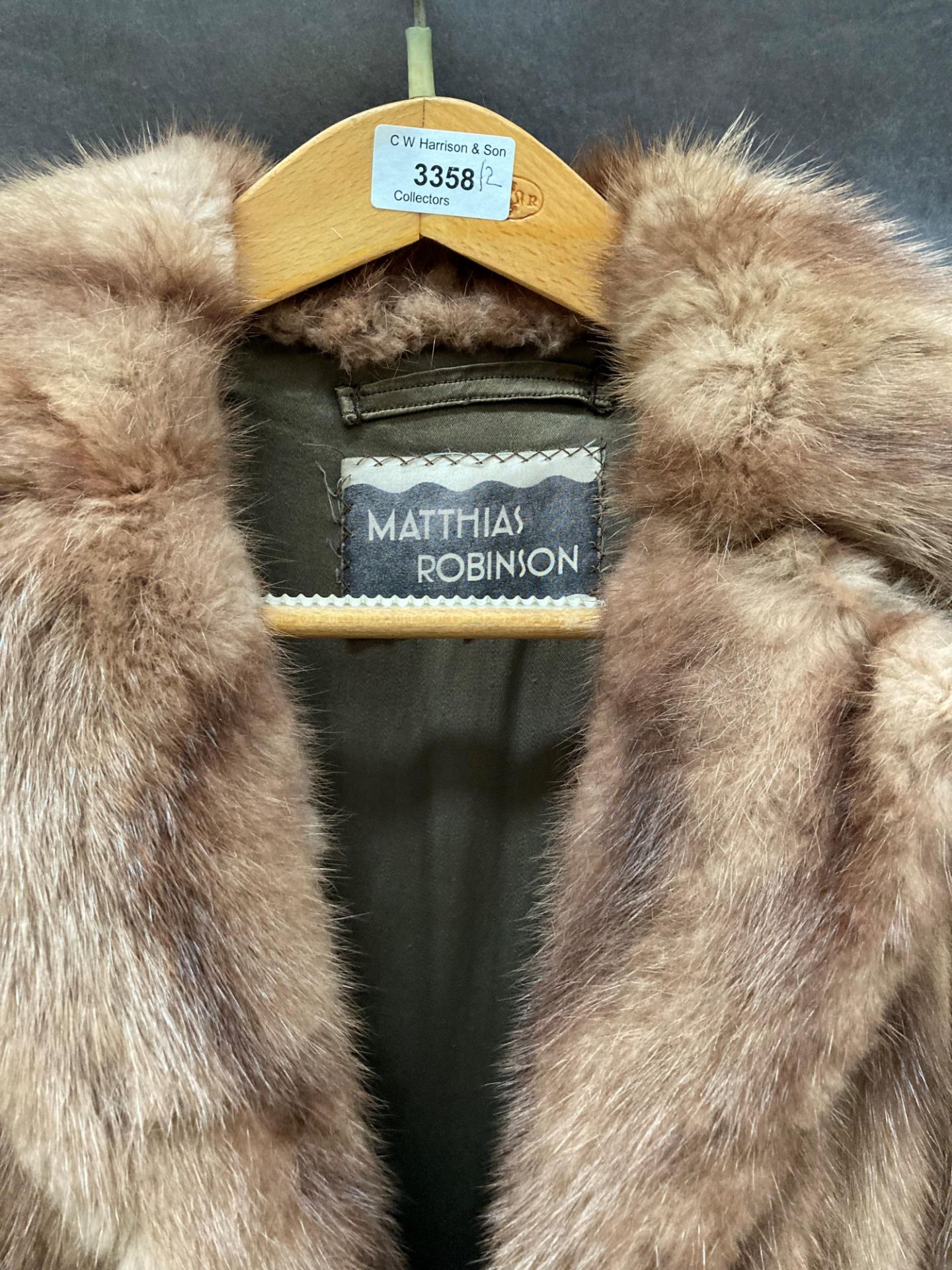 A Matthias Robinson lady's light brown long fur coat, - Image 2 of 9