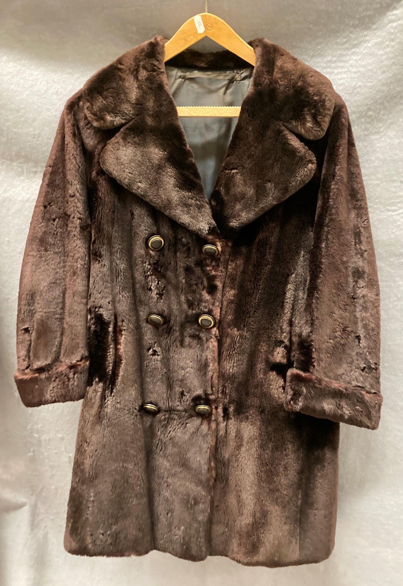 A Matthias Robinson lady's light brown long fur coat, - Image 4 of 9
