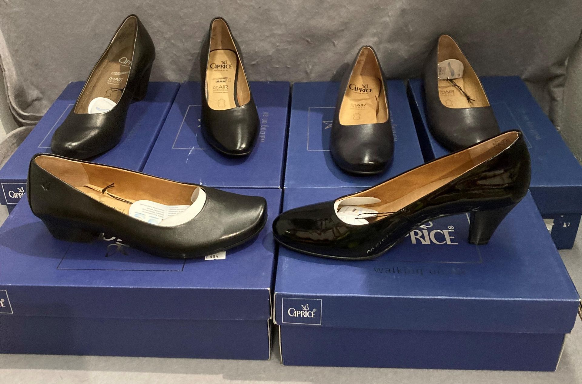 Five assorted pairs of ladies Caprice shoes - sizes 2 x 3.5, 2 x 4, 1 x 6 and 1 x 6.
