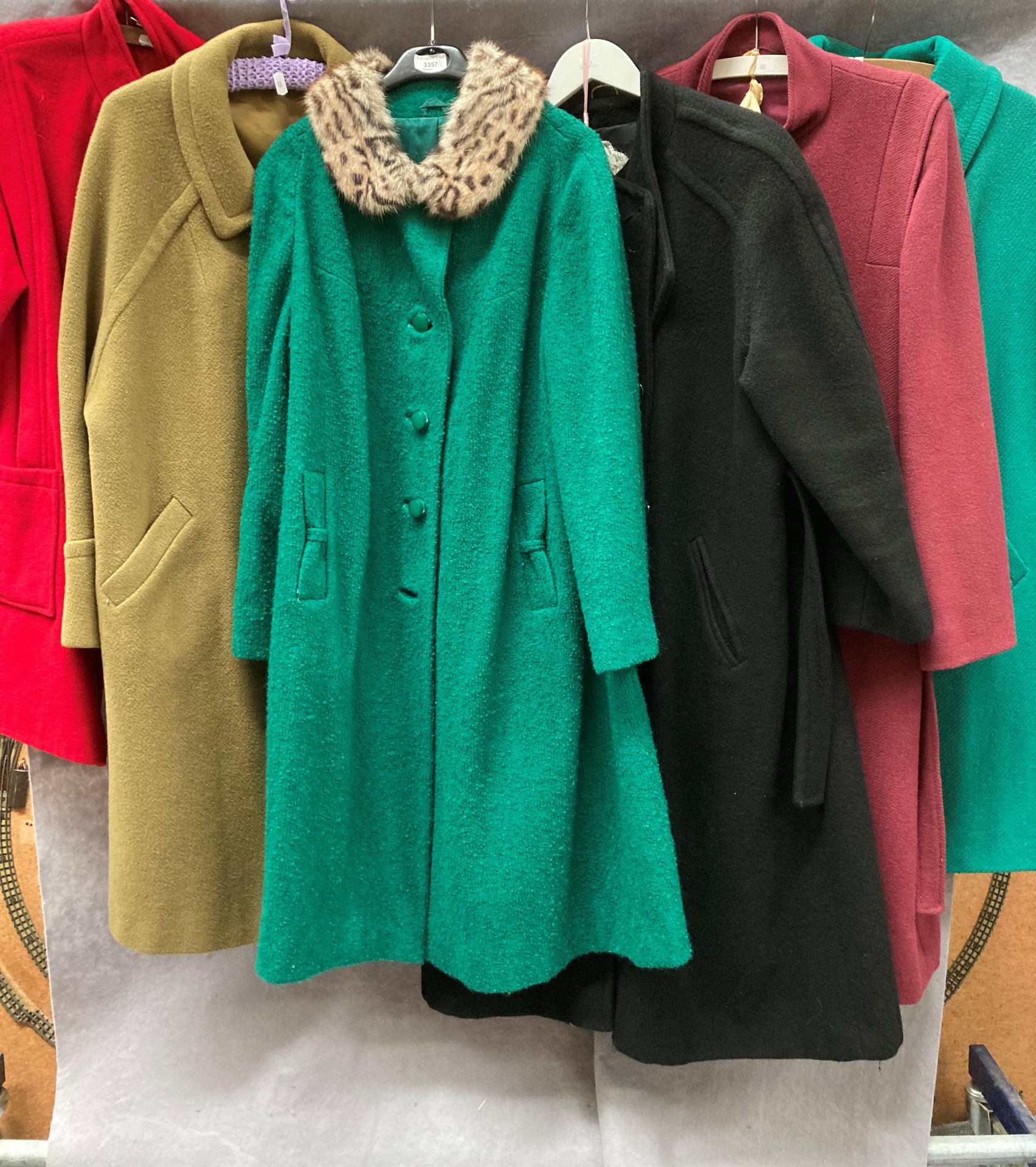 A selection of six ladies various coloured coats