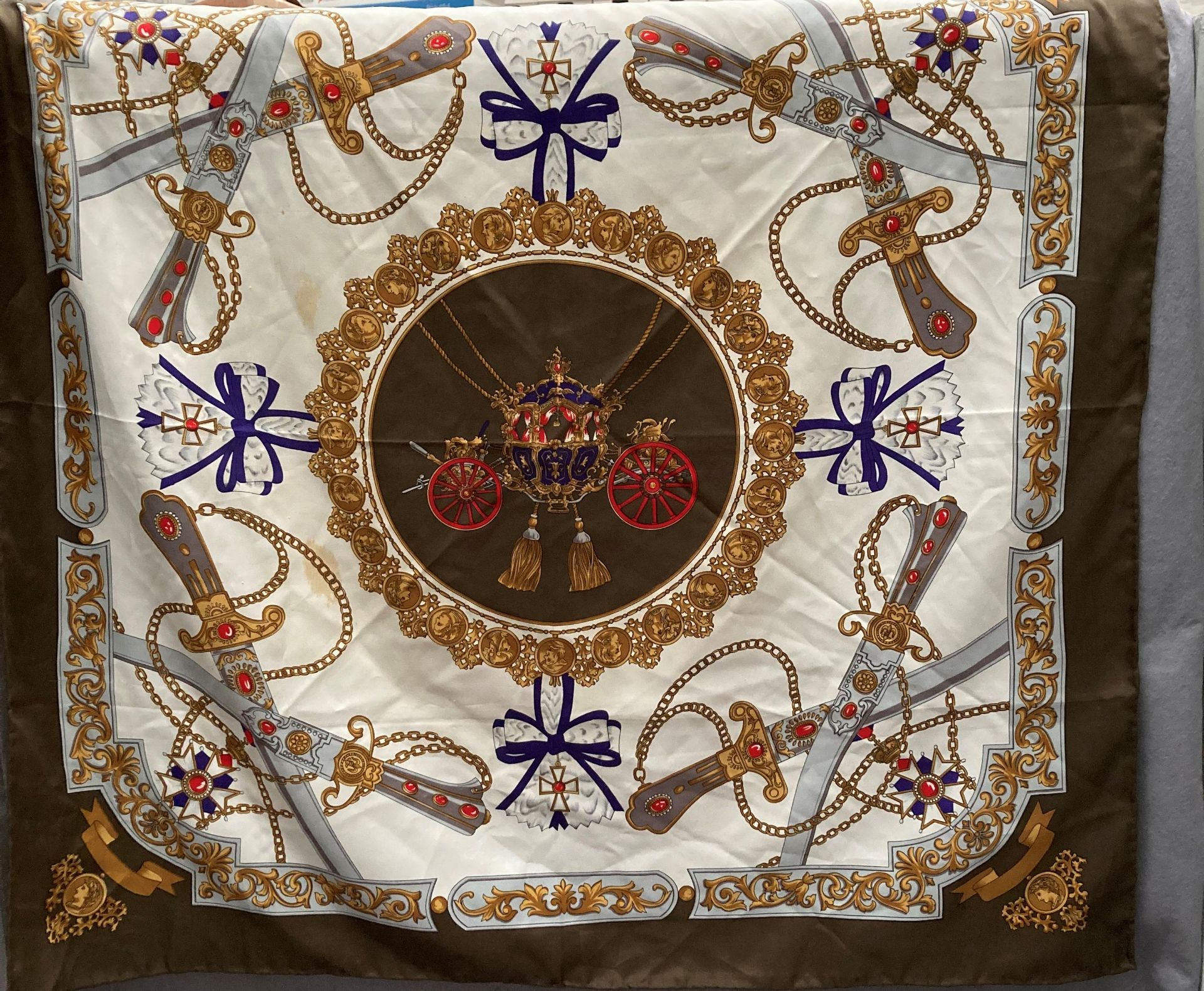 Five heraldic design etc. silk scarves by Matinto, etc. - Image 2 of 7