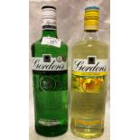 Two 70cl bottles of Gordons Gin (each 37.