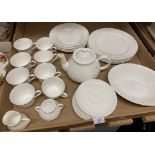 Thirty two pieces of Wedgwood white bone china dinner/tea service