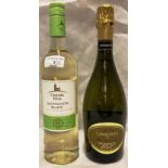 Three x 75cl bottles of Canaletto Prosecco Spumante Brut and two x 75cl bottles of Chapel Hill