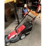 A Cobra GTRM 34 240v lawnmower with collection box