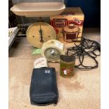 A Prestige Crockette stoneware slow cooker (boxed), a set of Spinney Vintage kitchen scales,