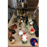 Contents to half of tray 30 novelty miniature assorted spirit and liqueur - Rutherfords blended