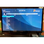 A Panasonic TX-24G302B 24" LED TV complete with remote control