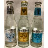 Forty seven x 200ml bottles of Fever Tree tonic water - Mediterranean, Premium Indian etc.