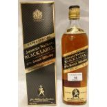 A 75cl bottle of Johnnie Walker Black Label Old Scotch Whisky (40% vol) in presentation box
