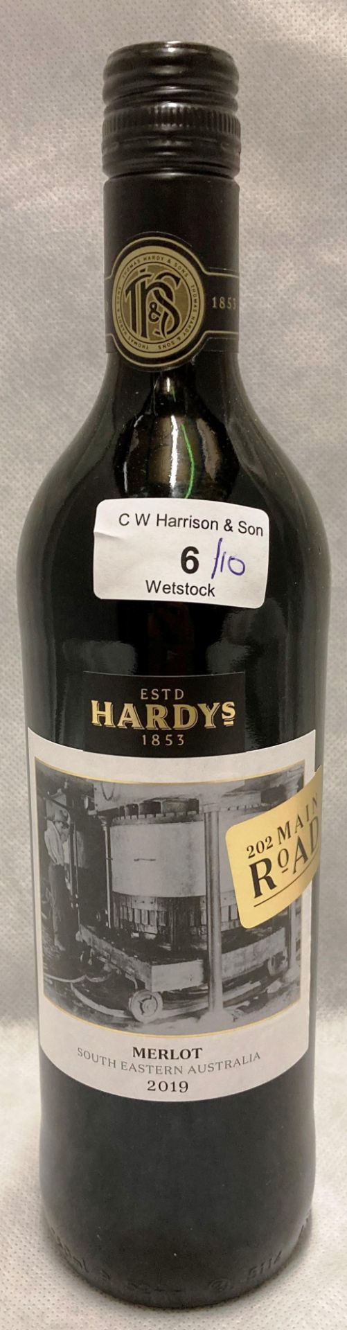 Ten x 750ml bottles of Hardys 2019 Merlot