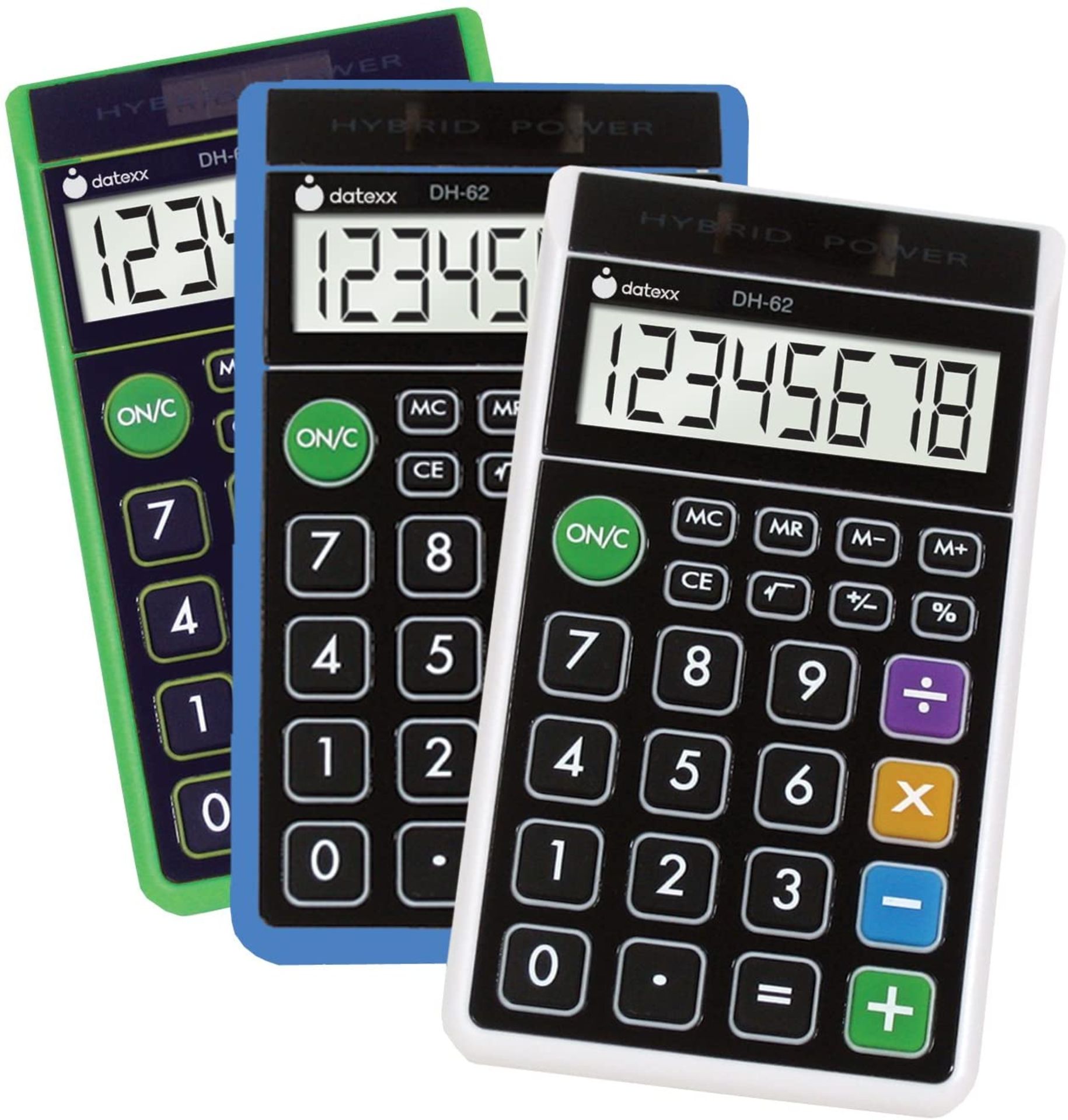 20 x Brand New Datexx Hybrid Power DH-62 Calculators