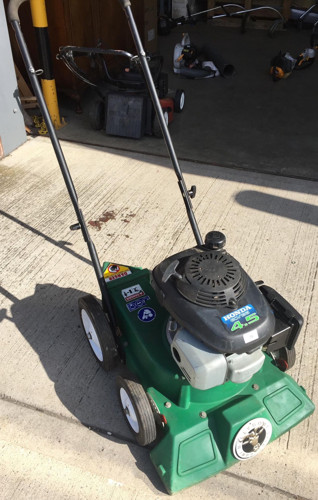 A Billy Goat petrol leaf vacuum with Honda GCV135 4.