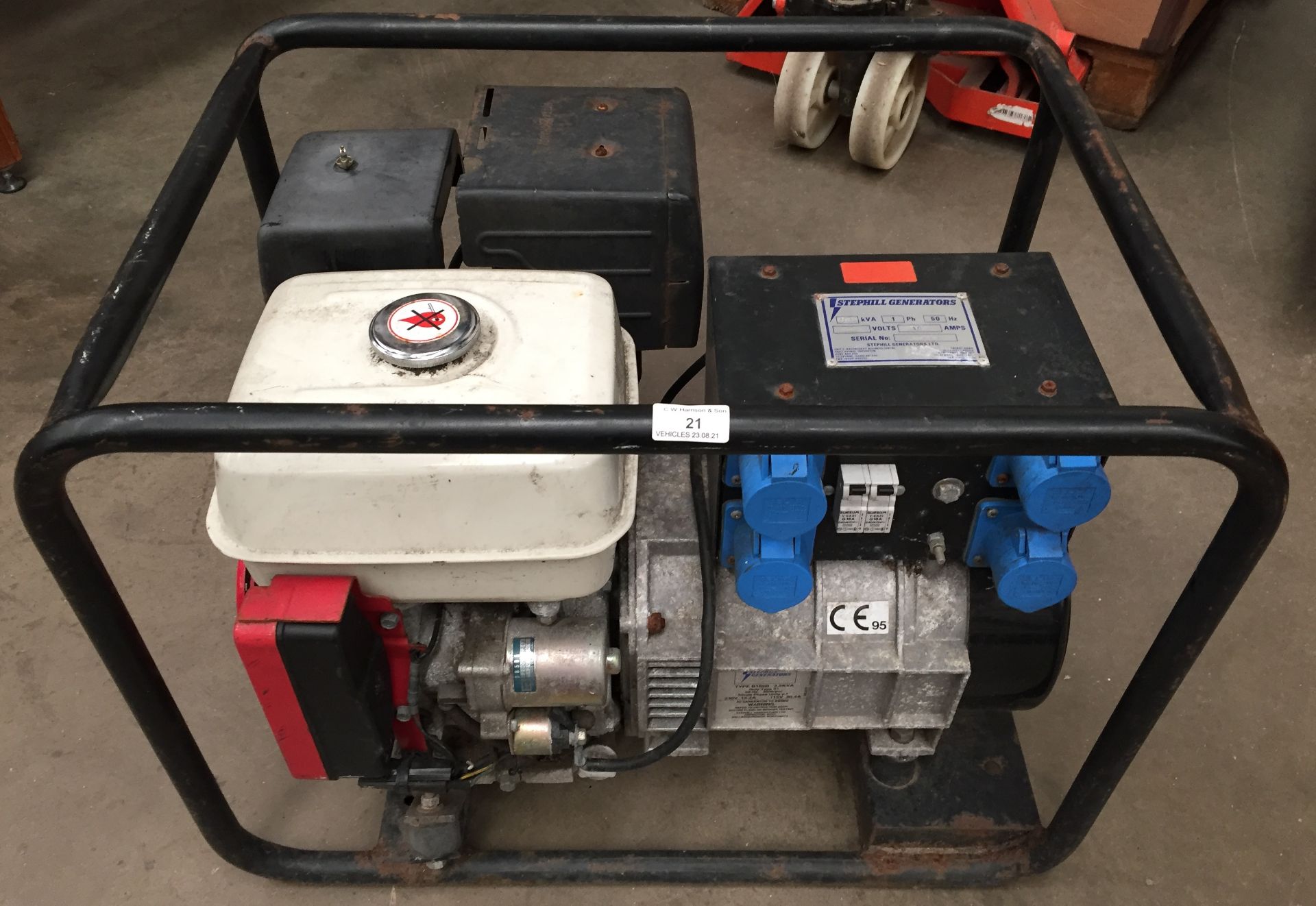 A Stephill Generators portable petrol generator 3.