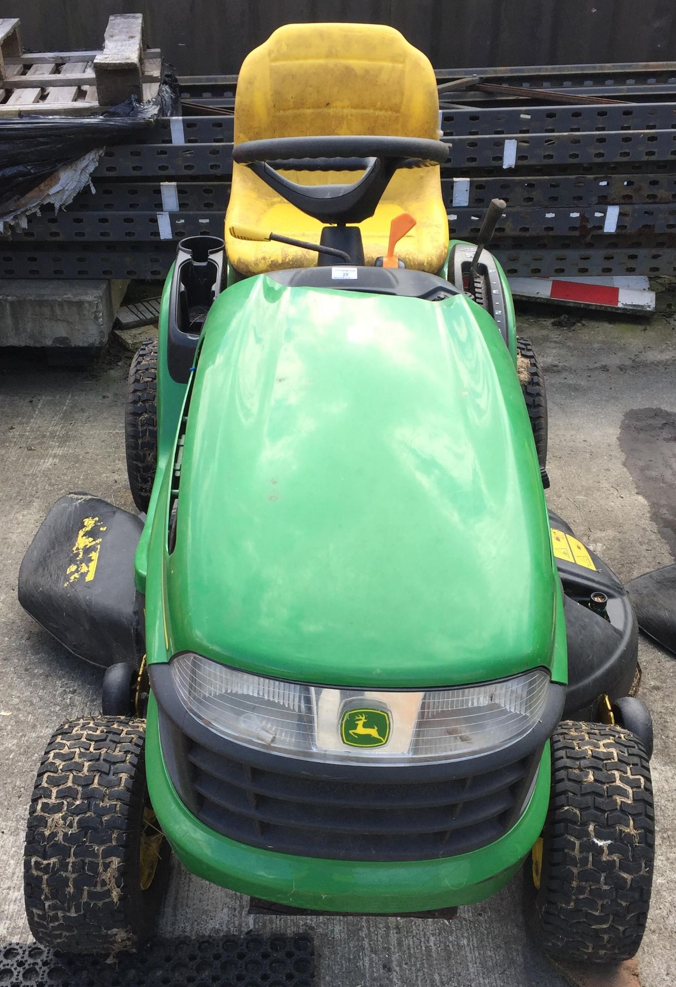 John Deere X120 petrol ride on mower - no keys - sold as spares and repairs