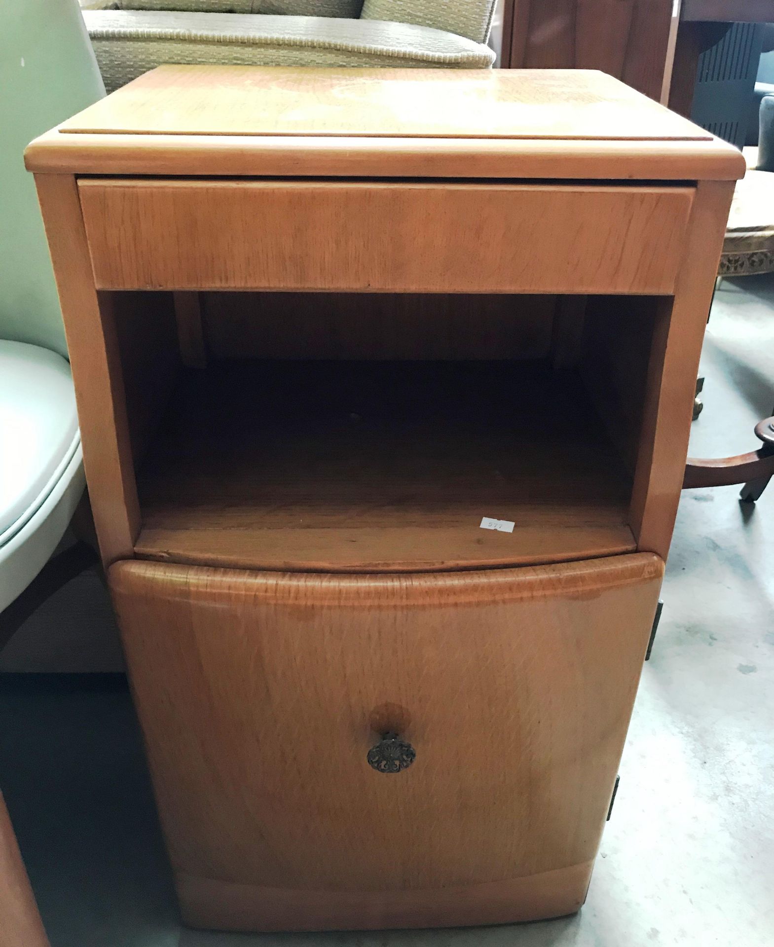 A light oak single drawer single door bedside cabinet, - Image 4 of 5
