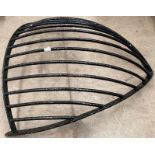 A large black metal painted hay rack 94cm wide max x 95cm high